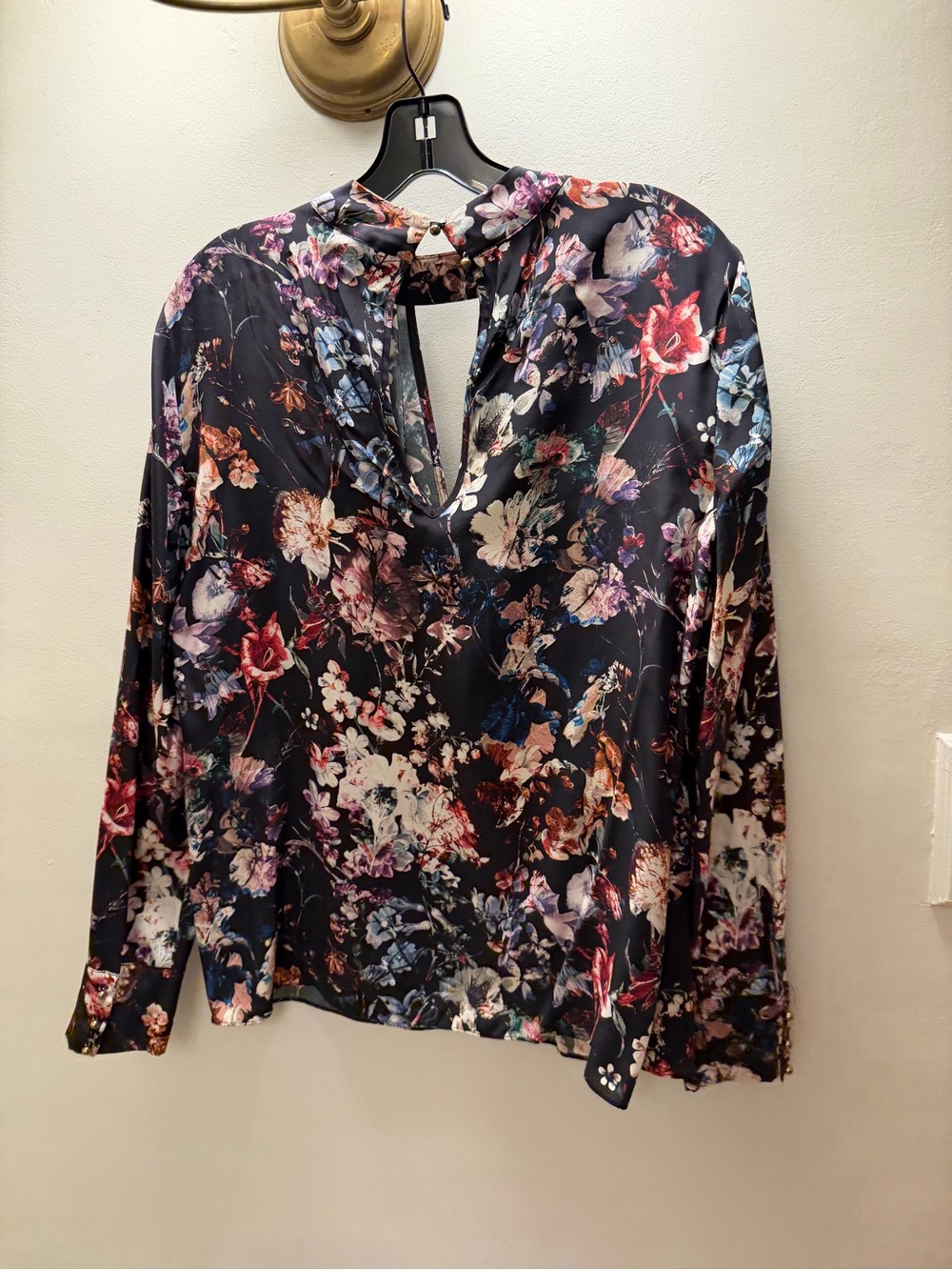 Parker 100% Silk Floral Blouse Top
